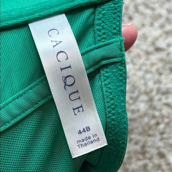 Cacique Green Floral Boost Plunge Bra 44B - Picture 5 of 6